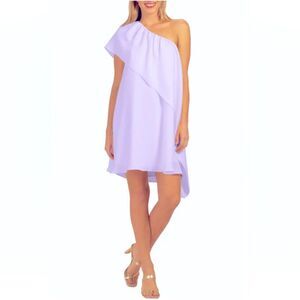 Trina Turk One Shoulder Ruffled Satisfied Mini Dress